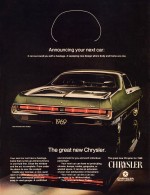 1969 Chrysler 300 Coupe Advertisement explaining the Fuselage Styling