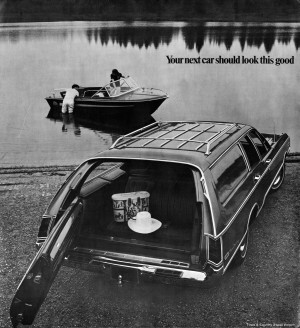 note the boat is of course a Chrysler boat!