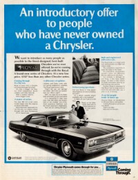 Royal ad showing a 71 Newport Royal 4dr Ht