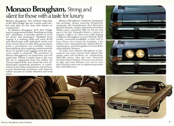 1973 Dodge Monaco Brougham features