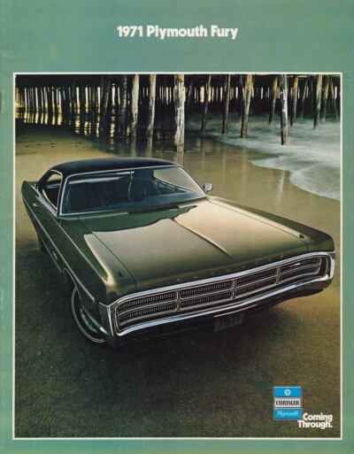 1971 Plymouth Fury sales catalog showing Sport Fury two-door hardtop